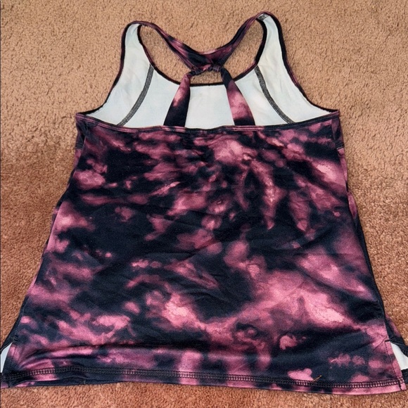 Abercrombie & Fitch Tie-Dye Black and Purple Tank Top - Picture 3 of 3